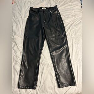 Abercrombie black leather pants